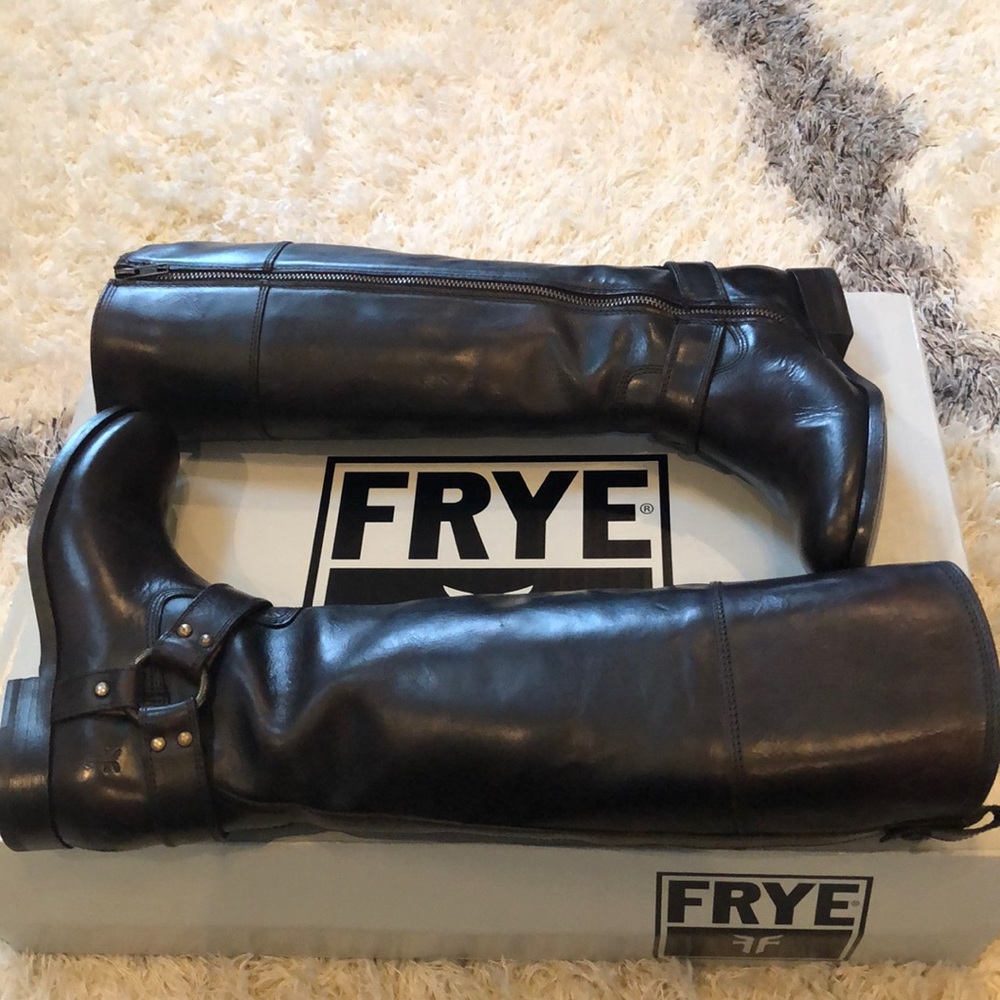 Frye Melissa harness tall boots women’s size 6
